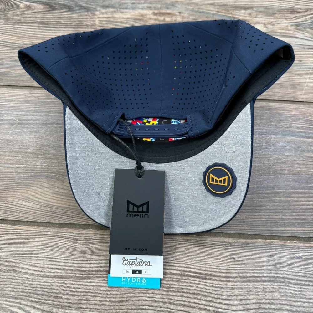 Melin Mens CL Hydro A-Game Captains‎ Hat Navy Blue Scrambled Eggs Snapback NEW